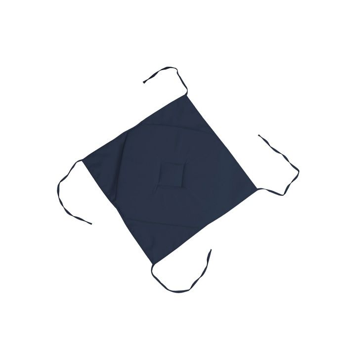 Galette de chaise - EDEN - 4 rabats - 40 x 40 cm - bleu marine - polyester