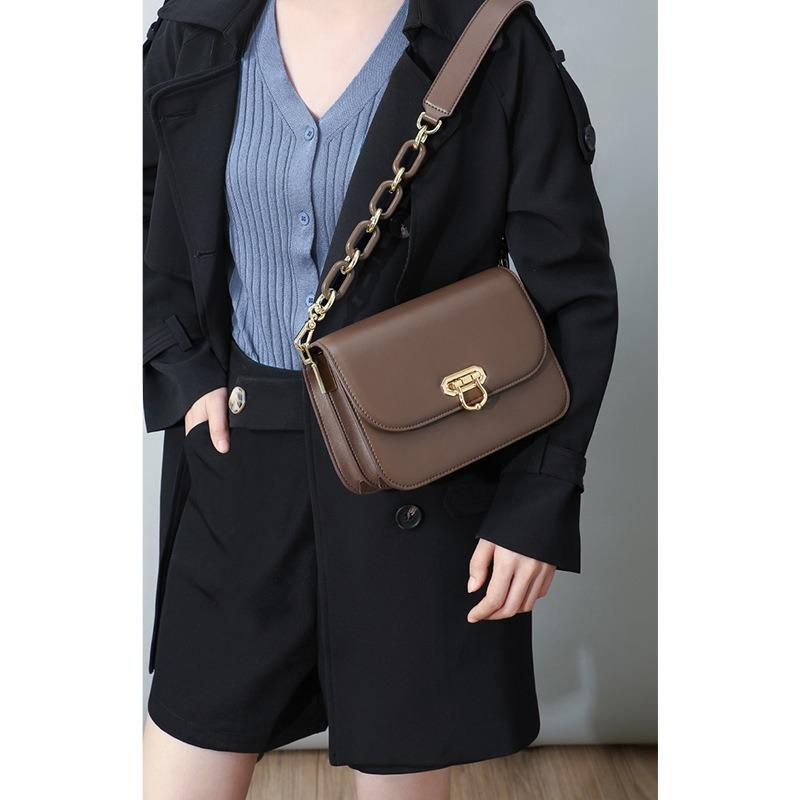 Bag Ladies Summer New Leather Underarm Chain Bag Fashion Crossbody Bag One Shoulder Small Square Bag Luggage