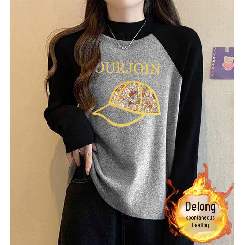 

Женская бархатная футболка с цветными блоками, облегающего кроя, с рукавами реглан и полувысоким воротом 3XL (weight: 145-160 lbs)