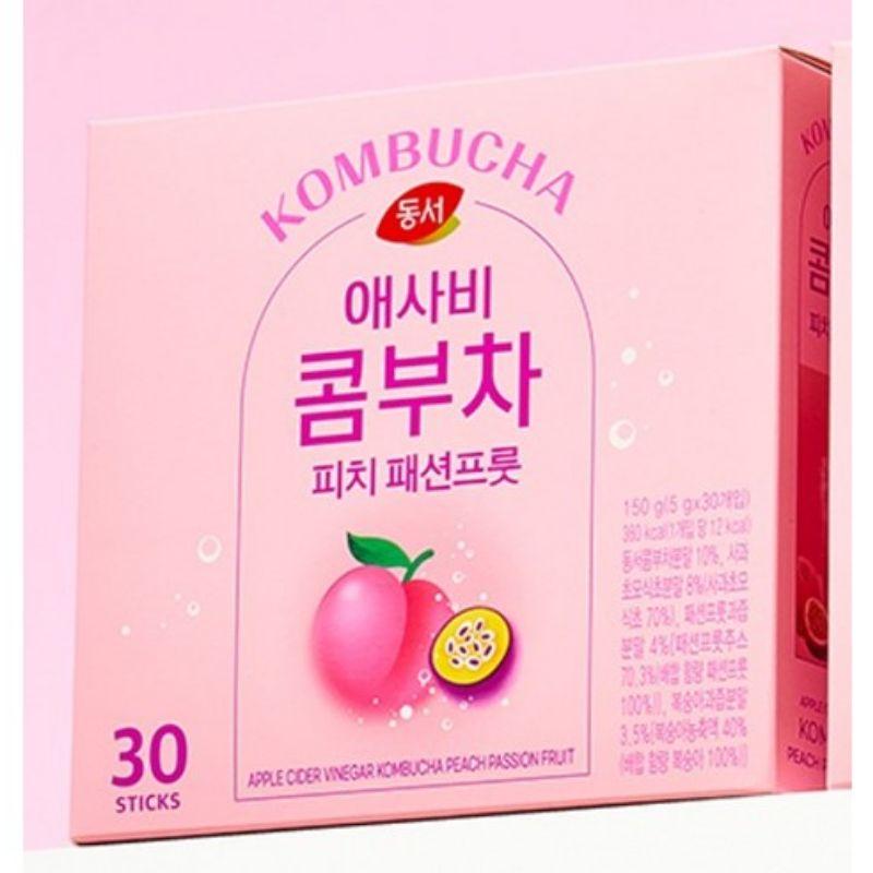 Dongsuh Apple Cider Vinegar Kombucha Peach Passion Fruit 5g X 30 Sticks