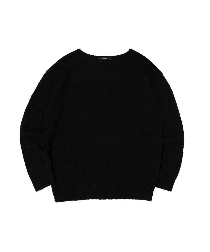 CARGOBROS Boucle Round Long Sleeve Knit (Black)