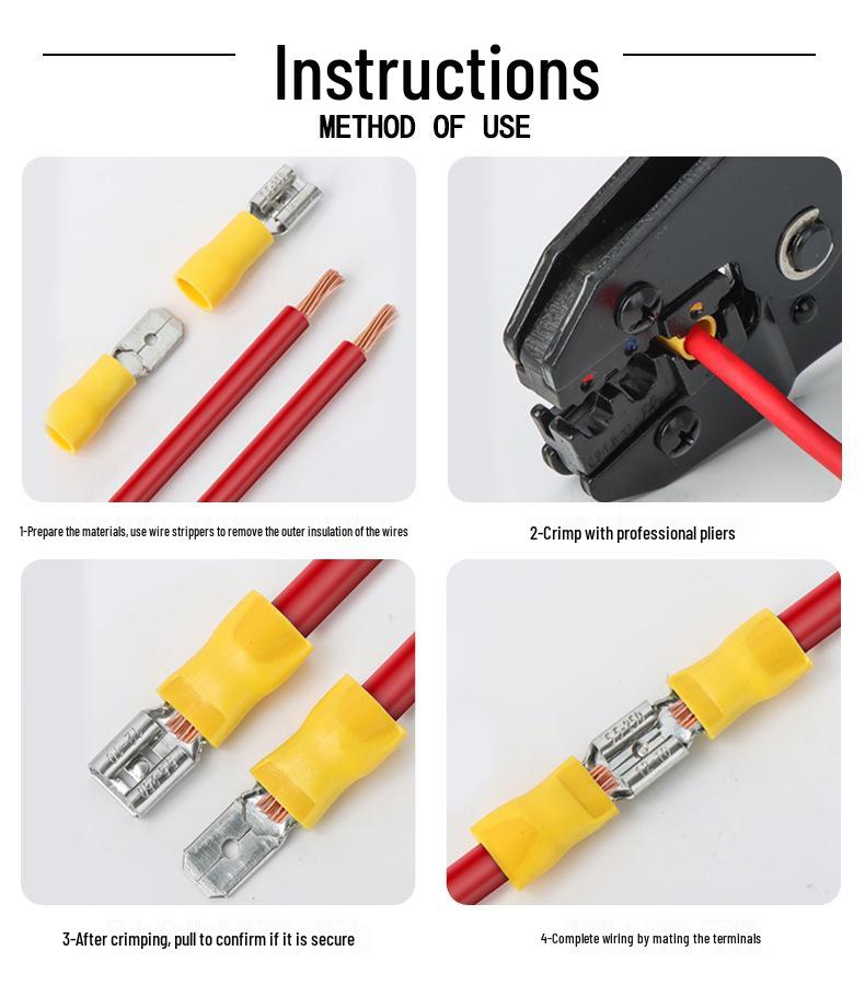 Cold-Pressed Insulated Terminal Blocks Set - 280 PCS