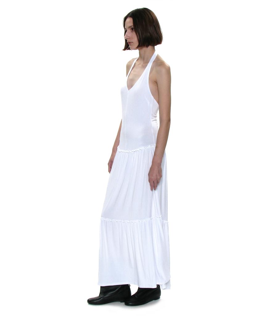 PARTIMENTO WOMEN Pwc Halterneck Tiered Shirring Dress_7 Colors