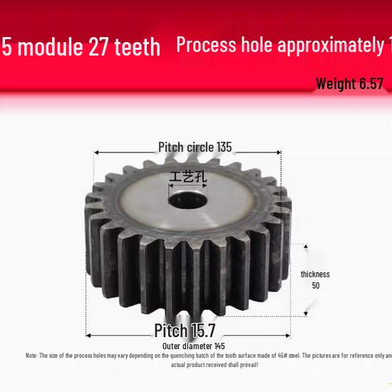 5-Module Gear Rack and Pinion Set: Straight Tooth Gear System with Metal Transmission for Reduction Applications