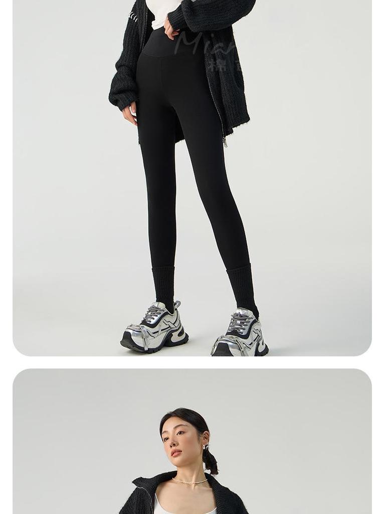 Cotton Bazaar Damen Samtgefütterte Warme Slim-Fit Leggings