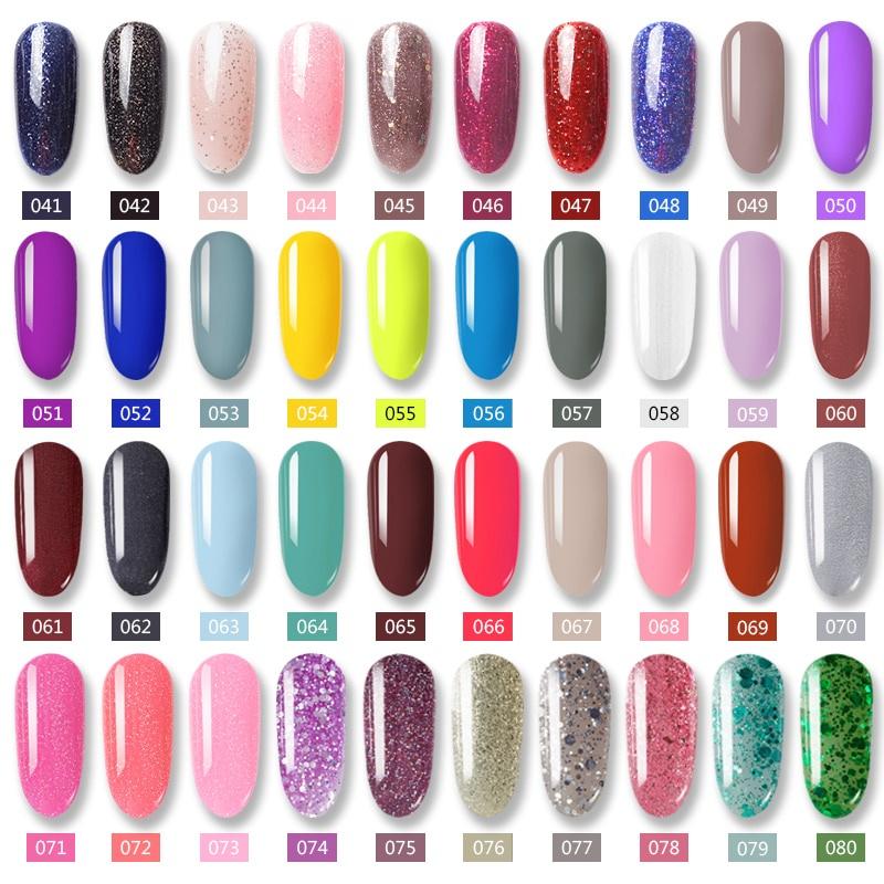Mobray 80 Colors Gel Nail Polish 8ML Semi Permanent Gel Lacquer Soak Off UV Gel for Nail Art
