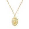 Titanium Steel, Empty Egg-Shaped Portrait, Light Luxury Temperament, Gorgeous Full Diamond Necklace, Female Versatile Collarbone Chain