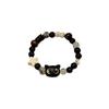 Retro Black Big-Eyed Cat Beaded Bracelet - Simple, Unique, and Versatile Style for Best Friends