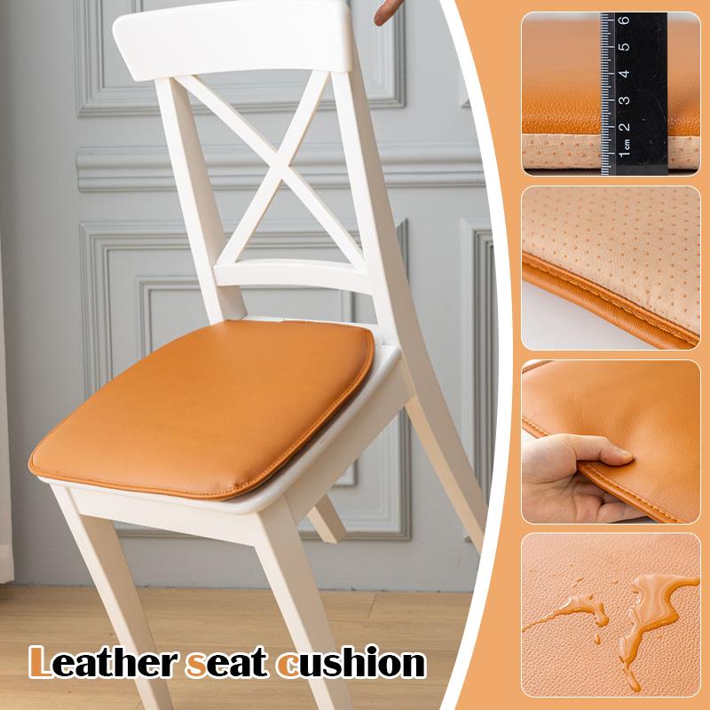 PU Leather Cushion Dining Chair Cushion Bar Stool Cushion Bay Window Futon Tatami Waterproof Non-slip Seat Cushion