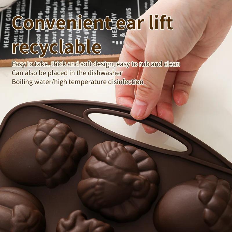 Nonstick Silicone Cake Mold Muffin Pan With Nut & Leaf Shapes DIY Chocolate Mold Bakeware for Cake, Gelatin, Bread Baking Pan