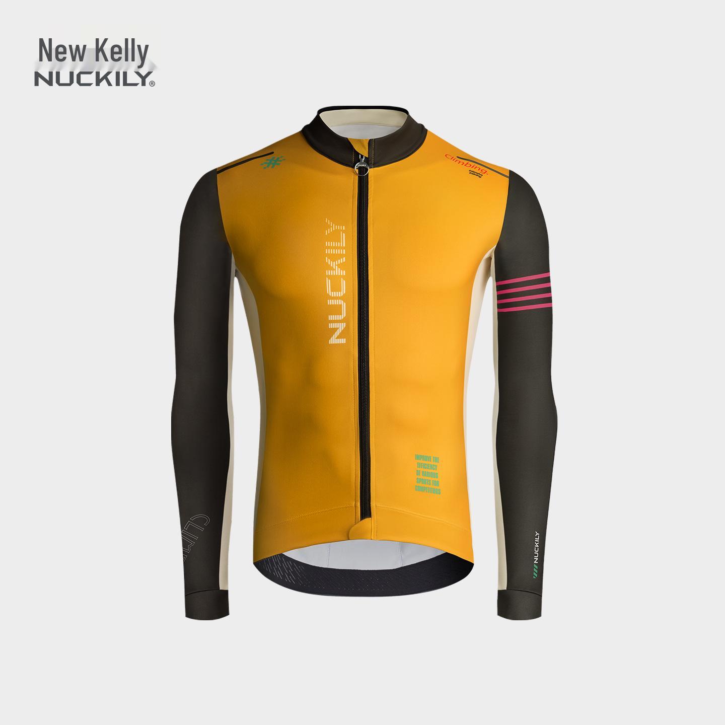 NUCKILY Men s Cold-Resistant Fleece Cycling Jacket - Long Sleeve Winter Road Bike Gear. L