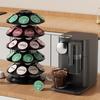 Kaffekapselhållare för K-Cups Snurrande Kaffekapselorganisatör Rymmer 40 Kapslar Utrymmesbesparande Kaffekapselkarusell för Köksbänk Kontor