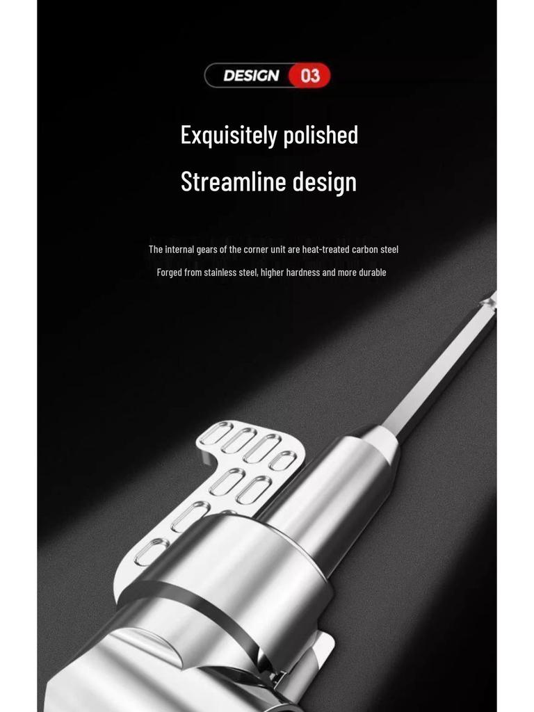 105-Grad Universal-Schraubendreherkopf mit Verlängerungsstange für enge Ecken