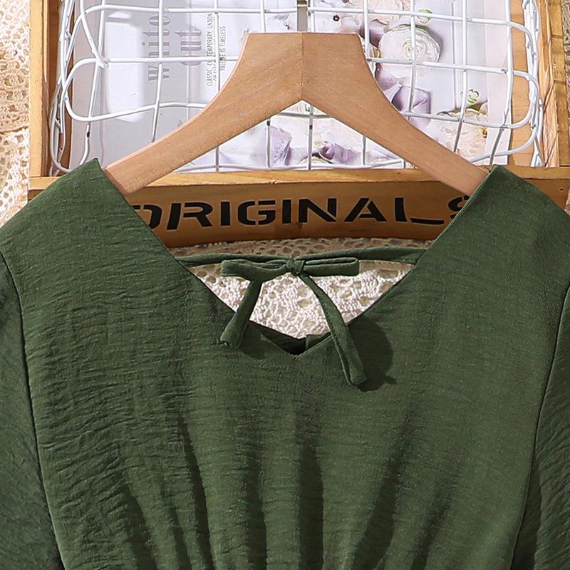 Jesienna sukienka księżniczki dla dziewczynek (6-12 lat) - Stylowa Sukienka z Długim Rękawem