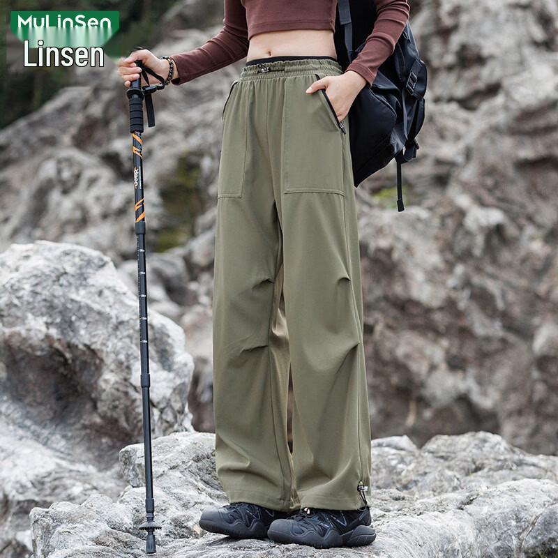 MULINSEN Women's Windproof Fleece-Lined Hiking Cargo Pants