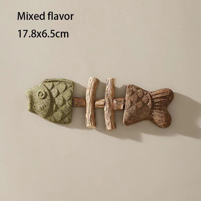 Catnip Balls Funny Fish Bone Cat Toys Lickable Snack Catnip Silvervine Kitten Chewing Cleaning Teeth Toy For Cats Pet Supplies