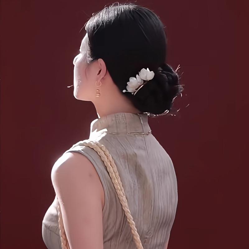 1PC Handmade Flower Hairpin, U-shaped Hairstyle Accessories, Hairpin Headdress, Hairpin Antique Style, Suitable for Bun Extension and Production