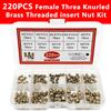 111PCS/1 SetM1 M1.1 M1 M1 M1 M6 Brass Heat Insert Nut Hot Melt Nutinsert Thread Knurled Double Twill Embedment Nuts