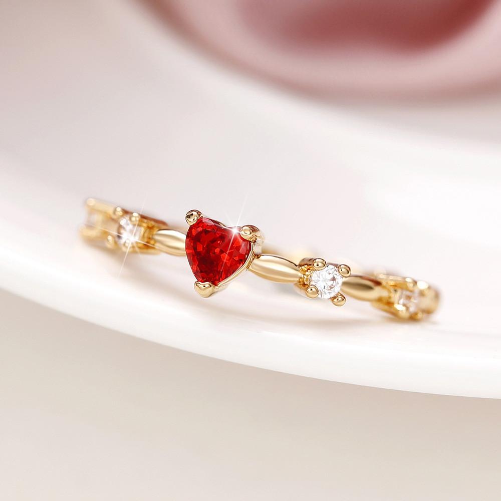 Diamond Set With Zirconia Ring Wedding Banquet Bridal Handmade Gift