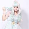Lolita Cos Wig Set 3-Piece Colorful Gradient Twin Tails Curly With Claw Clips Anime Role Play