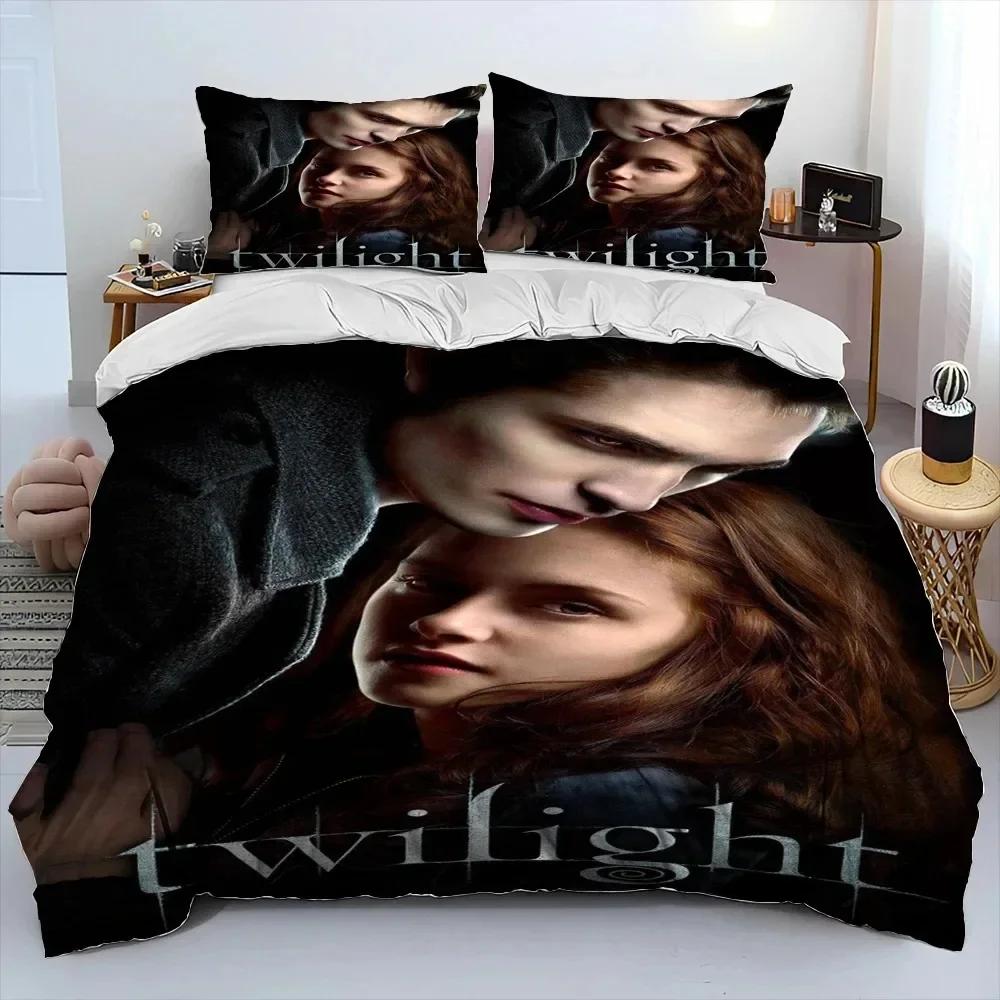 Top 3D The Twilight Saga HD Bedding Set Printed Bed Set With Pillowcase Bed Duvet Cover Soft Single Double Queen Super King Size