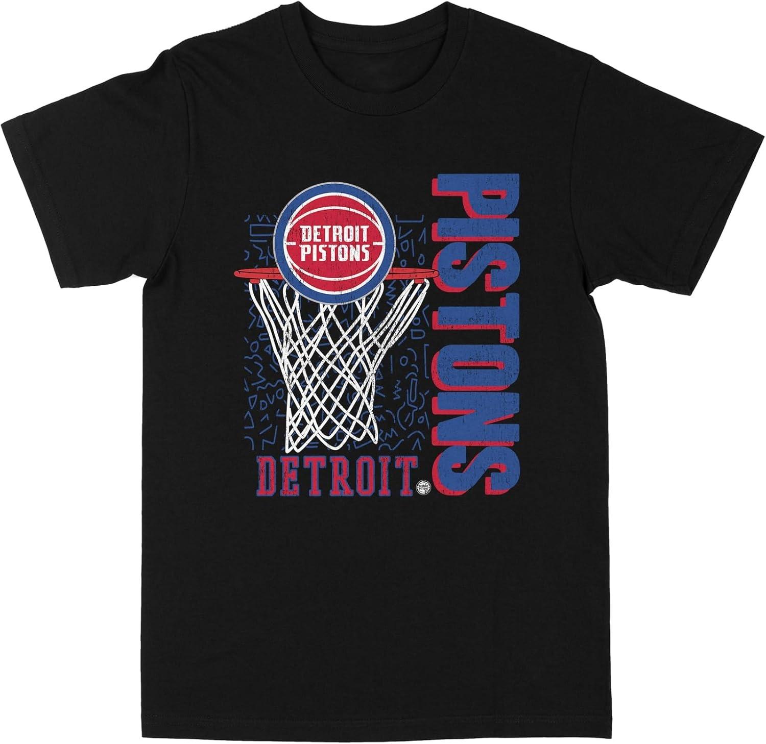 NBA Detroit Pistons 90s Black T-Shirt S чёрный