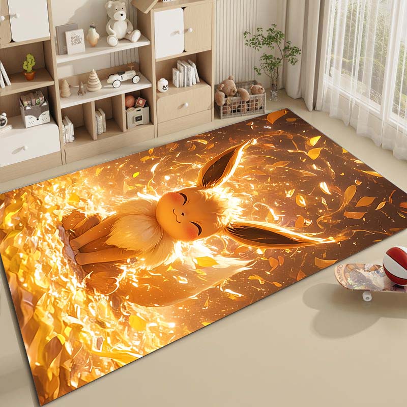 Cute P0kem0n Eevee Fusion Pattern Carpet Home Large Area Rug Bedroom Living Room Sofa Study Non-slip Mats Gift Next Day Shipping