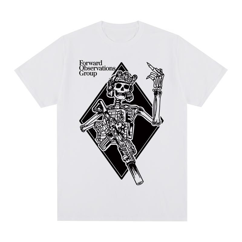 Forward Observations Group Skeleton GBRS Tshirt Harajuku Vintage Print Tops Cool Gothic Streetwear Women Men Tee Camisetas