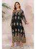 India-Middle East Plus Size Women's Spring Dress - Loose, Slimming Long Maxi for Malaysia