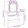 Makeup Table with LED Lighting Gray Sonoma 100 x 40 x 130 cm