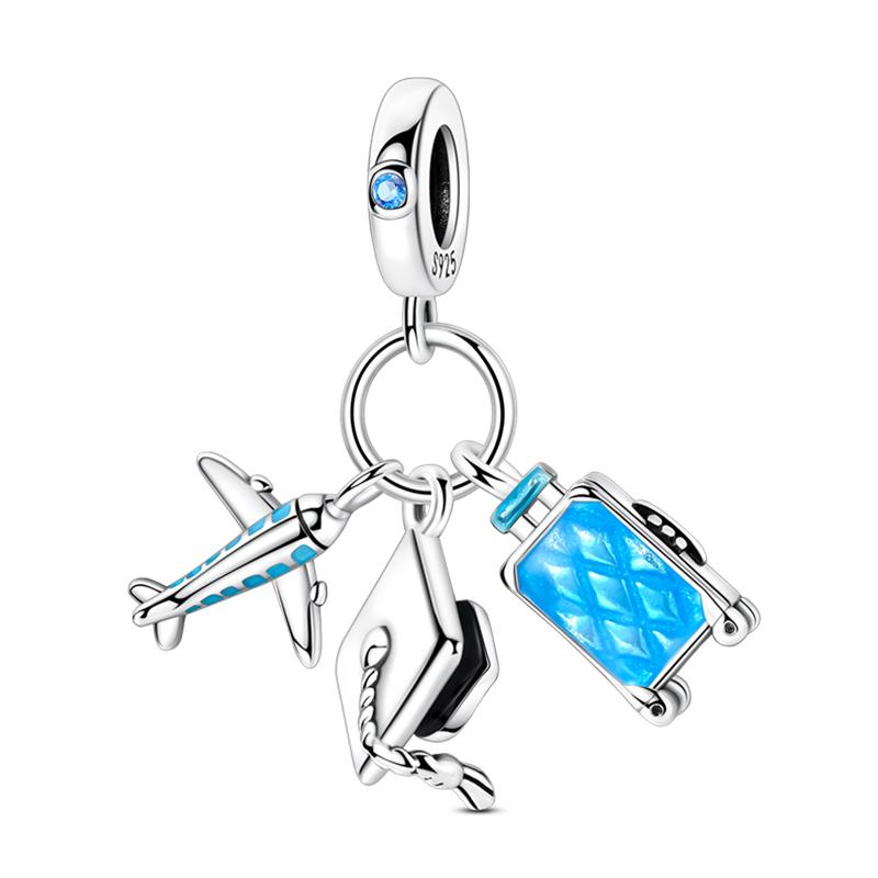 Copper Color Graduation Certificate Bachelor'S Hat Graduation Series Charms Beads Fit Pan Original Bracelets Diy Jewelry