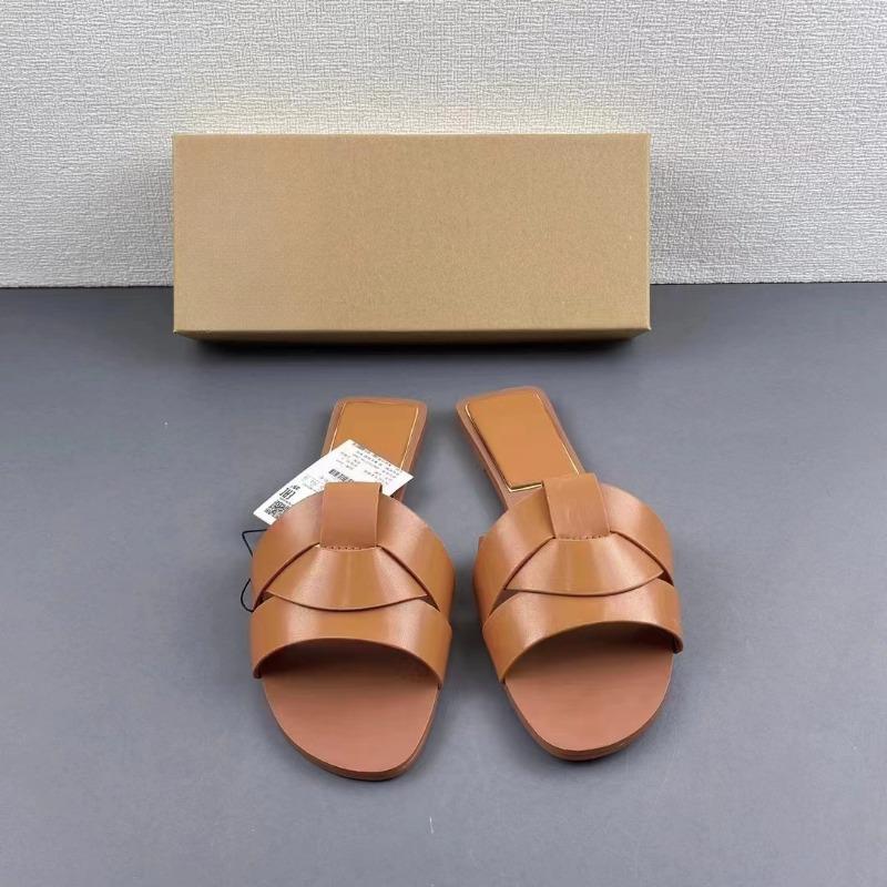 

Женская обувь, сандалии из кожи на плоской подошве, прямой ремешок, прохладный моп, открытый носок, пустая задняя часть, пляжная обувь для ношения на открытом воздухе 42 коричневый
