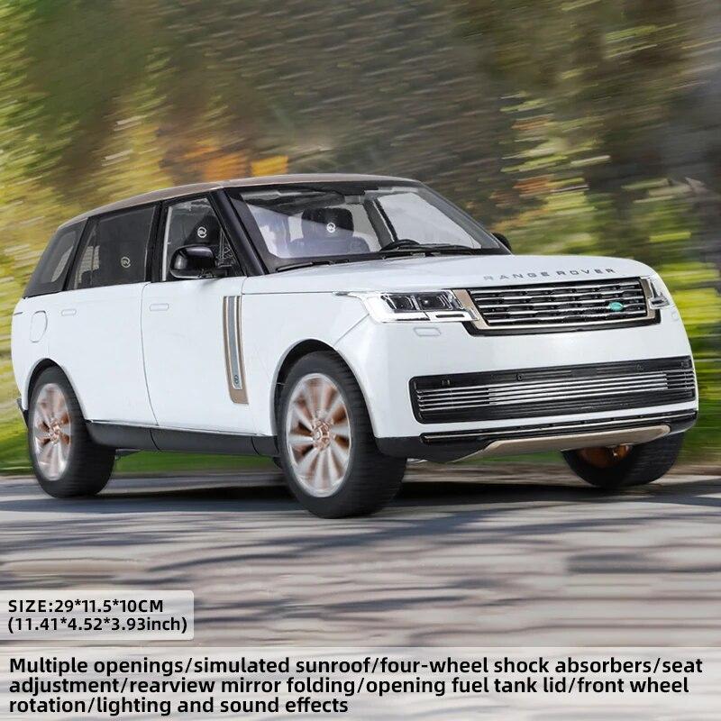 New 1:18 Land Rover Range Rover Scale Model Off-road Alloy Die-cast Metal Simulation Mini Car Model Toy Boy Gift Four-wheel Shock Absorption