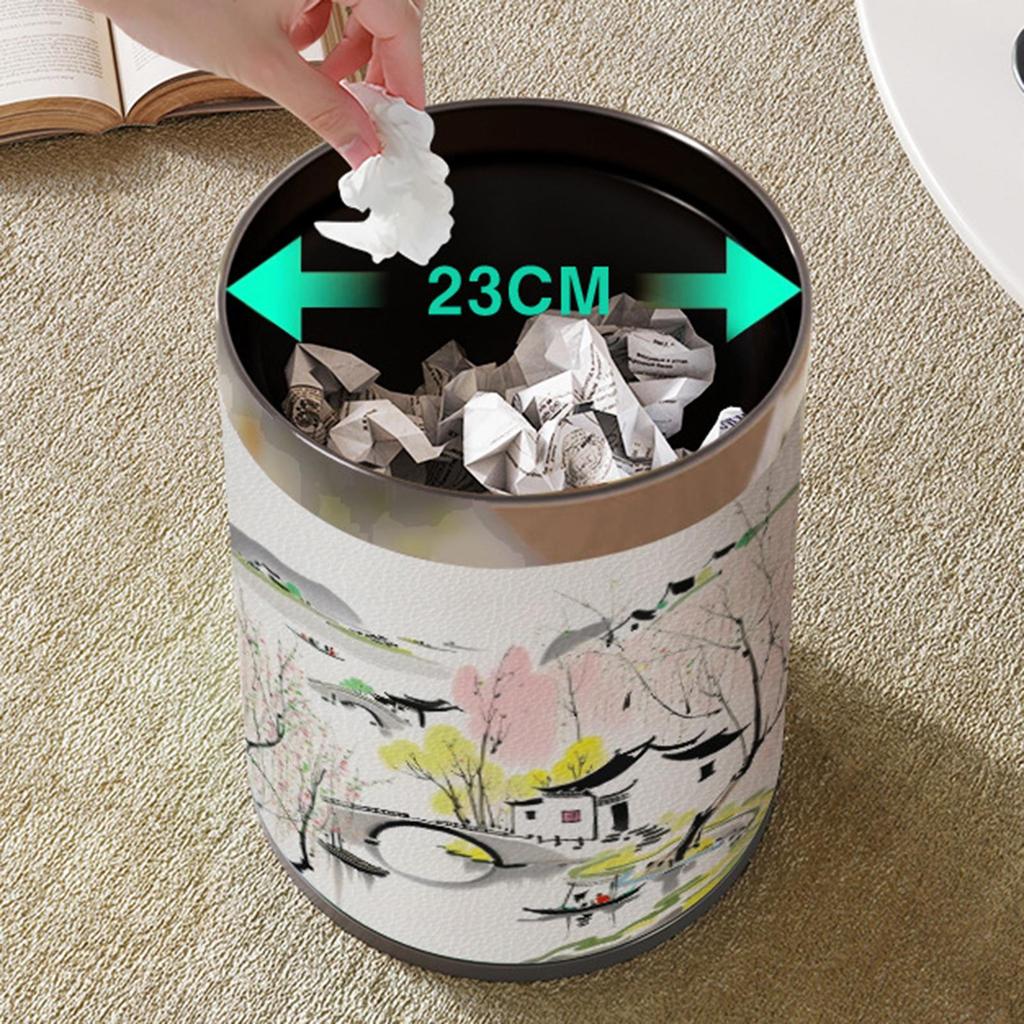 10L Elegant Decorative Trash Can for Home, Office, Hotel, Bathroom, Living Room