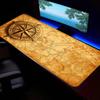 HYBXAXC Nautical Compass Desk Mat  NonSlip Gaming Mouse Pad Vintage World Map Art for Office  Gamer