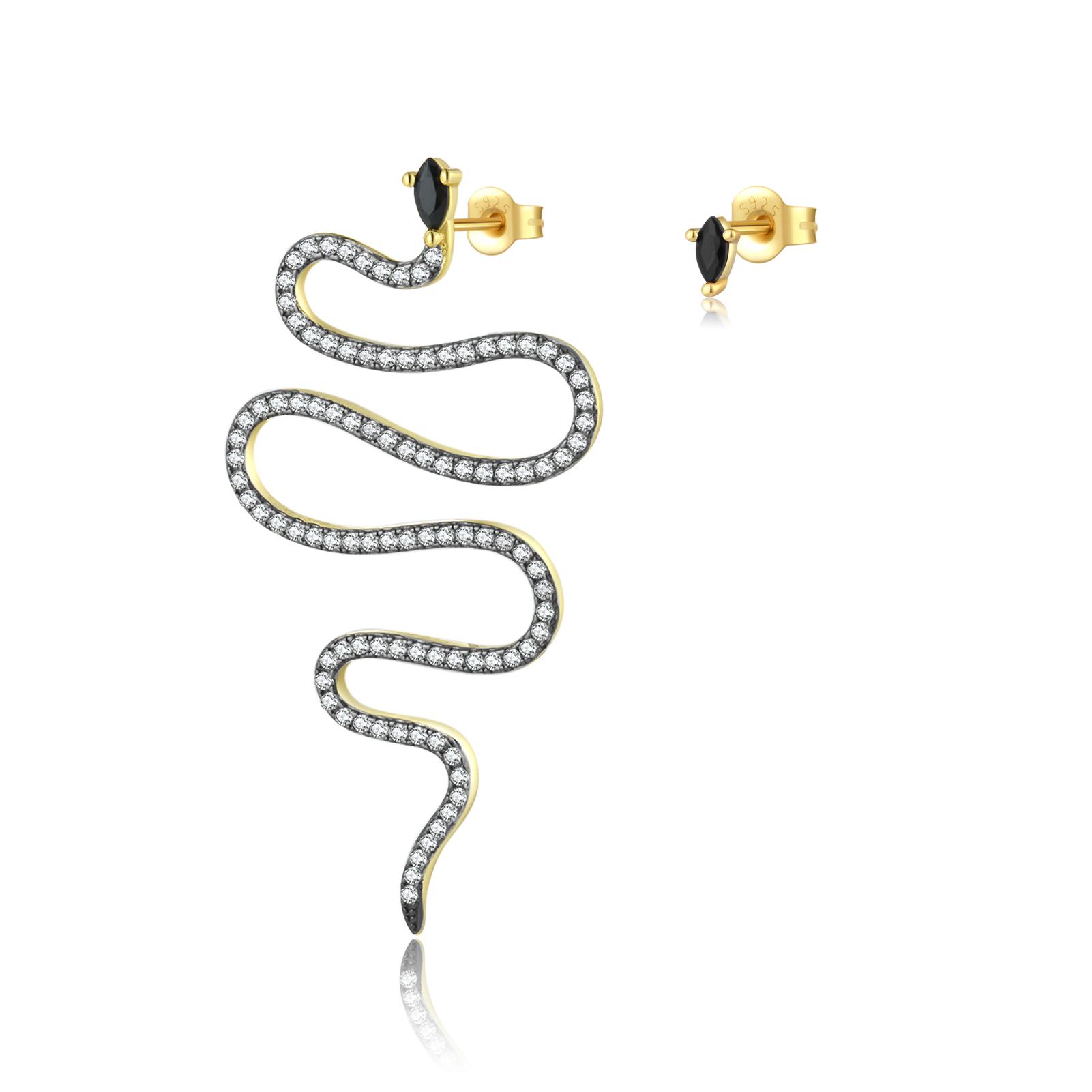 

ANDYWEN, серьги-гвоздики из стерлингового серебра 925 пробы с разделенным покрытием, длинные серьги-гвоздики в виде змеиного пистолета, женские роскошные ювелирные изделия для пирсинга, 2023, вечерние, свадебные, лучший подарок M