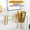 Ice Bucket Stand for Bar Counter Use in Steel Wire with Side Mount Support for Dining Table Drink Service Zone