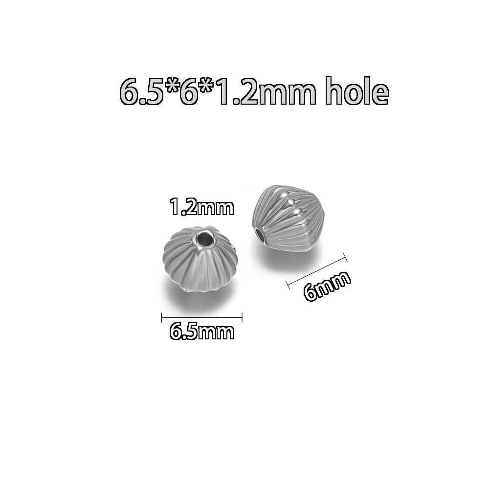 20Pcs Stainless Steel Flower Bead Loose Spacer Tube 8mm Beads for DIY Jewelry Making Bracelet Making Necklace Wholesale Findings