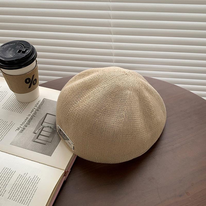 Herbst Winter Wolle Baskenmütze Damen Vintage Einfarbig Arbeiter Hut Japanische Künstler Hüte