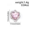 5pcs Elegant Crystal CZ Love Heart Charms Pendants for Necklace Earrings Bracelet DIY Jewelry Making Accessories Supplies