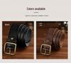 Men's Retro Cowhide Leather Belt, Durable & Versatile for Jeans & Business Attire