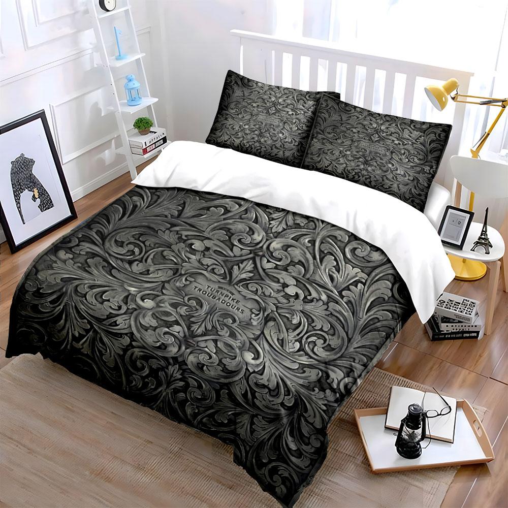 Ornate Floral Pattern Design Bedding Duvet Cover Set Duvet Cover Pillowcases (1*Duvet Cover 2*Pillowcases, Without Duvet Insert)
