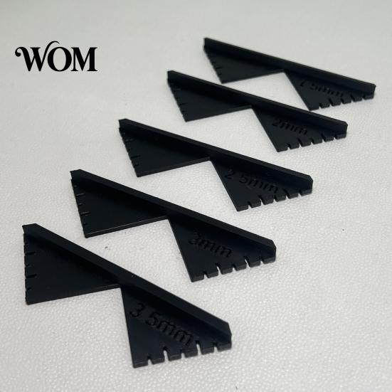 Taille-coin en carton 5 pièces/set Gabarits de coupe pour reliure, Outils de reliure, Guides 1,5 mm 2 mm, Règles de mesure en plastique 2,5 mm 3 mm 3,5 mm pour la fabrication d'albums