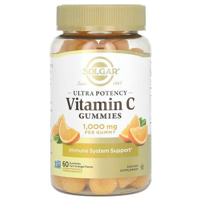 Ultra-effective Vitamin C Gummies, Tart Orange, 1,000 Mg, 60 Gummies