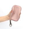 Women's Leather Small Coin Purse Simple Fashion Large-Capacity Double Zipper Keychain Mini Coin Purse
