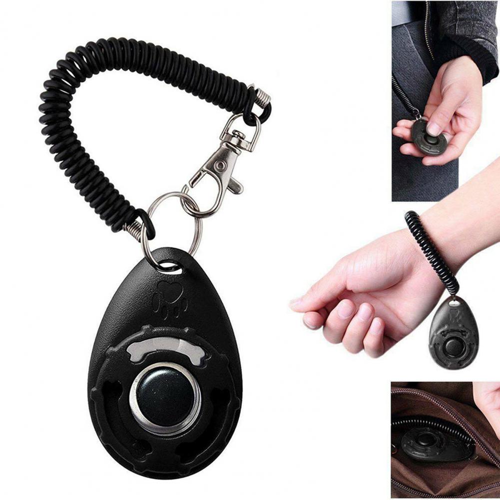 Hundetraining Clicker Haustier Katze Kunststoff Neu Hunde Clicker Trainer Hilfswerkzeuge Verstellbare Handgelenkschlaufe Ton Schlüsselanhänger Hundezubehör