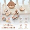 6pc Musical Instruments Sets Montessori Music Baby 0 12 Months Toys Drum Xylophone Kids Early Educational Wooden Instruments Toy
