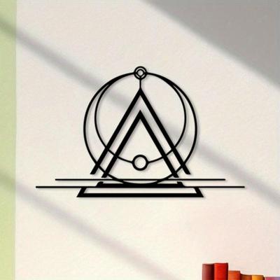 Vintage Geometric Iron Wall Art Minimalist Modern Abstract Metal Decor