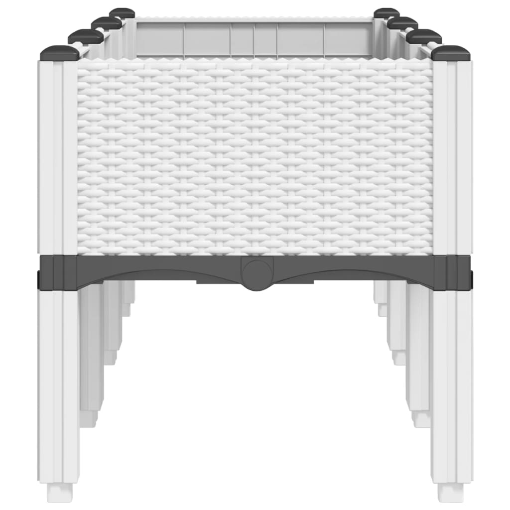 Planter with Legs White 120 x 40 x 42 cm PP