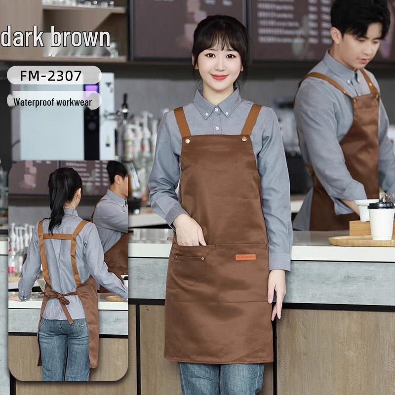 Custom Logo Waterproof Oil-Proof Apron with Adjustable Strap for Winery, Gift, or Catering Use